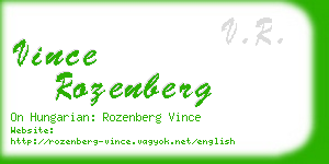 vince rozenberg business card